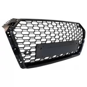 Badgeless Front Grille suitable for Audi A4 B9 8W (2016-2018) Sedan Avant RS Design Piano Black