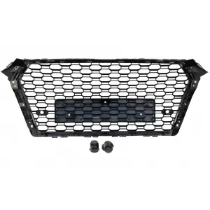 Badgeless Front Grille suitable for Audi A4 B9 8W (2016-2018) Sedan Avant RS Design Piano Black