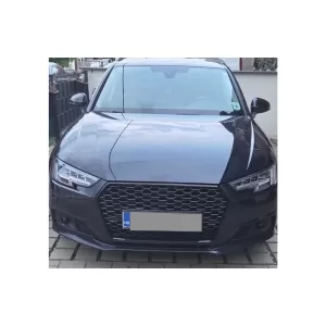 Sans emblème Calandre pour Audi A4 B9 8W 16-18 Berline Avant RS Look Noir brillant-image-6350752
