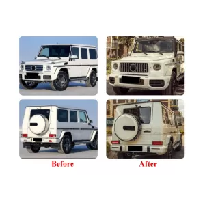 Stoßstange für Mercedes G-Klasse W463 W464 2018+ Gitter Radkästen G63-Look-image-6260374