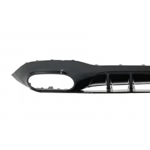 Rear Bumper Valance Diffuser suitable for Mercedes A-Class W177 Hatchback (2018-Up) Black Exhaust Muffler Tips