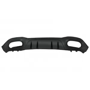 Rear Bumper Valance Diffuser suitable for Mercedes A-Class W177 Hatchback (2018-Up) Black Exhaust Muffler Tips