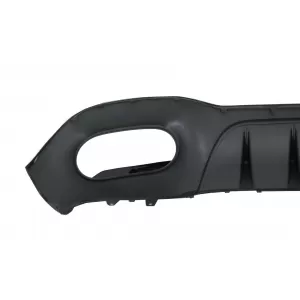 Rear Bumper Valance Diffuser suitable for Mercedes A-Class W177 Hatchback (2018-Up) Black Exhaust Muffler Tips
