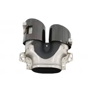 Rear Bumper Valance Diffuser suitable for Mercedes A-Class W177 Hatchback (2018-Up) Black Exhaust Muffler Tips