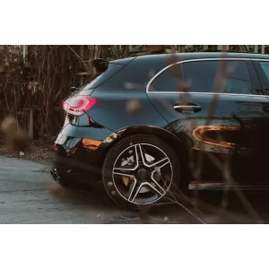 Rear Bumper Valance Diffuser suitable for Mercedes A-Class W177 Hatchback (2018-Up) Black Exhaust Muffler Tips