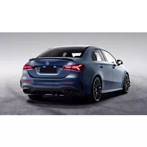 Rear Bumper Valance Diffuser suitable for Mercedes A-Class V177 Sedan (2018-up) Black Exhaust