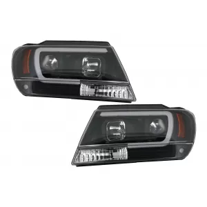 image-25-LED Prednja svijetla prikladna za Jeep Grand Cherokee (1999-2004) Tube Light Black