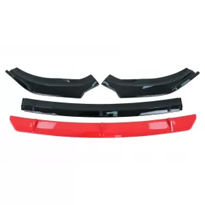 Front Bumper Lip Extension Spoiler suitable for VW Polo AW MK6 (2018-up) Piano Black Add-On