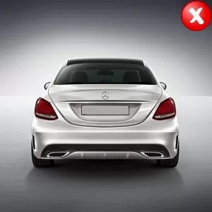 Frontstoßstange für Mercedes C W205 S205 14-18 C63 Look Diffusor Schalldämpfer Tipps Schwarz-image-6068342