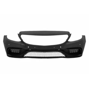 Frontstoßstange für Mercedes C W205 S205 14-18 C63 Look Diffusor Schalldämpfer Tipps Schwarz-image-6068343