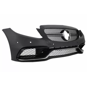 Frontstoßstange & Diffusor Tipps Chrom für Mercedes C W205 S205 14-18 C63 Look-image-6068407