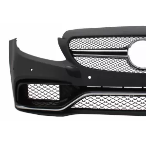 Frontstoßstange & Diffusor Tipps Chrom für Mercedes C W205 S205 14-18 C63 Look-image-6068408