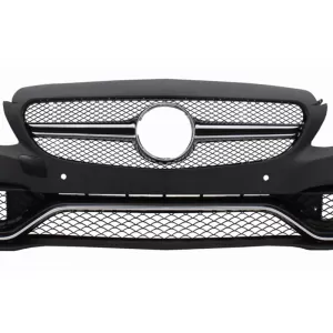 Frontstoßstange & Diffusor Tipps Chrom für Mercedes C W205 S205 14-18 C63 Look-image-6068409