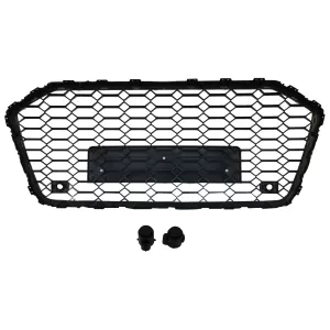 Badgeless Central Grille suitable for Audi A6 C8 4K (2018-up) RS6 Design Piano Black