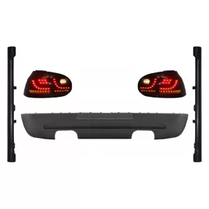 image-7-Hátsó lökhárító toldat LED hátsó lámpával, füst fekete, küszöb spoilerrel, VW Golf 5 V (2003-2007), GTI Dizájn