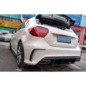 Rear Bumper Flaps Flics Side Fins suitable for Mercedes A-Class W176 (2012-2018) Piano Black