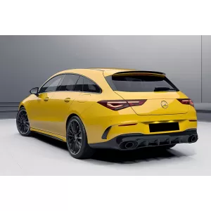 Капаци на Задна Броня Flics Странични перки подходящи за Mercedes CLA Shooting Brake X118 CLA Купе C118 (2019-up) Piano Black CLA 45S Дизайн-image-6070521
