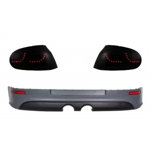 image-10-LED hátsó lámpa futófényes, füst/fekete, hátsó lökhárító hosszabbítás, VW Golf 5 (2004-2007), R32 dizájn