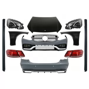 image-40-Komplet karoserije s LED Prednja svijetla i stražnjim svjetlosnim trakama pogodan za MERCEDES E-Klasa W212 Facelift (2013-2016) E63 Dizjan