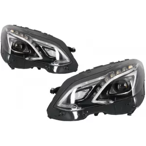 Body Kit with LED Headlights and Light Bar Taillights suitable for Mercedes E-Class W212 Facelift (2013-2016) E63 Design