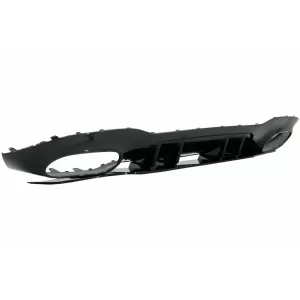 Rear Diffuser with Front Side Vents and Flaps Side Fins suitable for Mercedes A-Class V177 Sedan (2018-2022) Chrome Exhaust