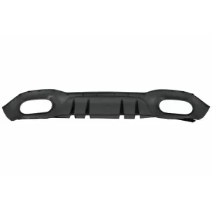 Rear Diffuser with Front Side Vents and Flaps Side Fins suitable for Mercedes A-Class V177 Sedan (2018-2022) Chrome Exhaust