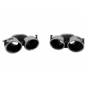 Rear Diffuser with Front Side Vents and Flaps Side Fins suitable for Mercedes A-Class V177 Sedan (2018-2022) Chrome Exhaust
