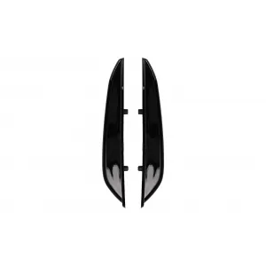 Rear Diffuser with Front Side Vents and Flaps Side Fins suitable for Mercedes A-Class V177 Sedan (2018-2022) Chrome Exhaust