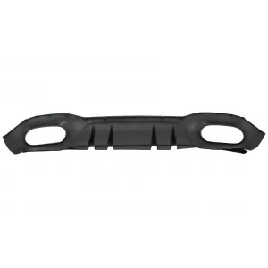 Rear Diffuser with  Front Side Vents and Flaps Side Fins suitable for Mercedes A-Class V177 Sedan (2018-2022) Black Exhaust