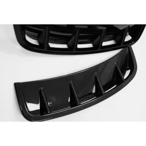 Rear Diffuser with  Front Side Vents and Flaps Side Fins suitable for Mercedes A-Class V177 Sedan (2018-2022) Black Exhaust