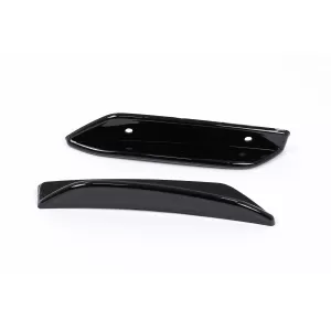 Rear Diffuser with  Front Side Vents and Flaps Side Fins suitable for Mercedes A-Class V177 Sedan (2018-2022) Black Exhaust