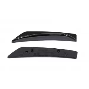 Rear Diffuser with  Front Side Vents and Flaps Side Fins suitable for Mercedes A-Class V177 Sedan (2018-2022) Black Exhaust