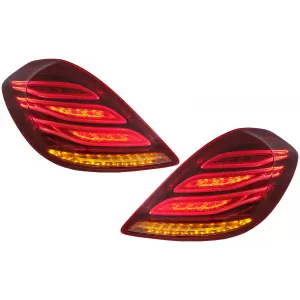 Rückleuchten Volle LED für MERCEDES S W222 2013-2017 Dynamisch Drehen Facelift Look-image-6074802