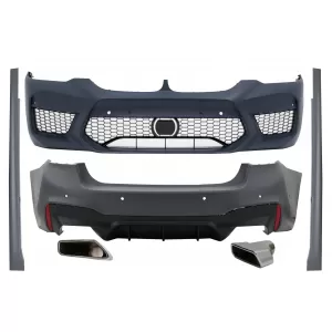 image-68-Body Kit per BMW 5 G30 2017-2019 Paraurti Scarico Silenziatore Punte Cromo M5 Look