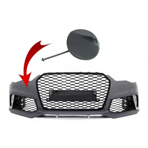 image-65-Poklopac kuke za vuču Prednji Branik prikladan za AUDI A6 C7 4G Facelift (2011-2018) RS6 Dizjan