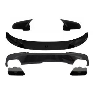 image-26-Első lökhárító spoiler, visszapillantó tükör borítások, diffúzor és kipufogóvégek, fekete, BMW 5 F10 F11 Sedan Touring (2015-2017), M-performance Dizájn