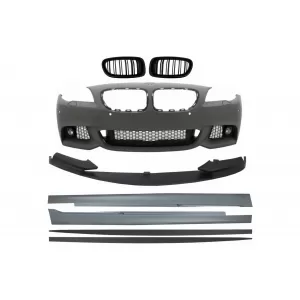 image-68-Első lökhárító vese hűtőráccsal BMW 5 F10 F11 nem LCI (07.2010-2013) modellekhez, spoilerrel és küszöb spoilerrel, M-Technik dizájn