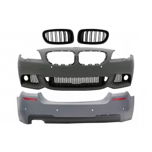 Bara Fata cu Bara Spate si Grile Centrale compatibil cu BMW Seria 5 F10 (2011-2013) M-Technik Design