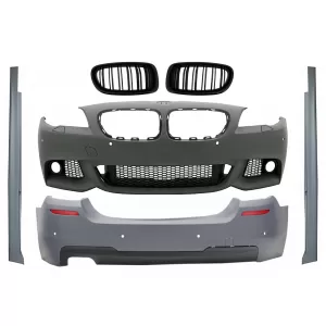 Body Kit compatibil cu BMW Seria 5 F10 (2011-2013) cu Grile Centrale si Praguri Laterale M-Technik Design