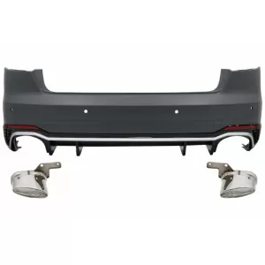 BodyKit für Audi A4 B9 8W 16-18 RS4 Look Stoßstange Endrohre Kühlergrill Diffusor-image-6072859
