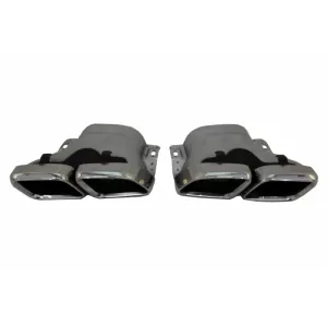 Difuzor Bara Spate si Ornamente bara Spate Flapsuri compatibil cu Mercedes C-Class C205 A205 Coupe Cabriolet (2014-2019) Facelift C63S Design-image-6073252