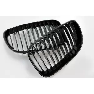 Grile Centrale compatibil cu BMW Seria 1 E81 E82 E87 E88 LCI Facelift (2007-2011) Negru Lucios-image-6073360