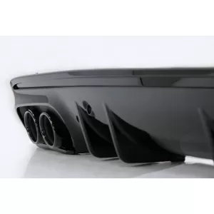 Difuzor cu ornamente evacuare si Eleron Portbagaj compatibil cu Mercedes C-Class W205 (2014-2020) pentru bara AMG Sport Line-image-6073648