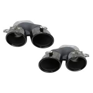 Difuzor cu ornamente evacuare si Eleron Portbagaj compatibil cu Mercedes C-Class W205 (2014-2020) pentru bara AMG Sport Line-image-6073653