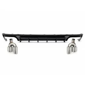 image-34-Difusor Y Puntas escape para Audi A6 C8 4K Avant Sedan 18+ RS6 Look Negro brillante
