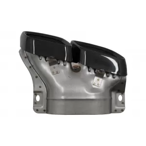 Ornamente tobe pentru sistemul de evacuare compatibil cu Mercedes C-Class W205 S205 C205 A205 C63 C63S Facelift (2019-up) Negru-image-6076726