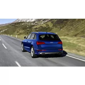 Hátsó lökhárító diffúzor AUDI Q5 8R (11.2008-2016), zongoralakk fekete/króm, S-Line Dizájn-image-6076134