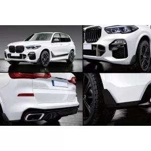 Pachet Exterior Aero Prelungire Bara Fata / Spate si Difuzor compatibil cu BMW X5 G05 (2018-2022) M Design Negru Lucios-image-6083969