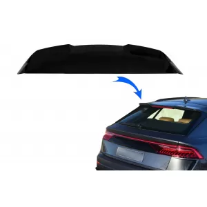 image-5-Dachheckspoiler für Audi Q8 SUV 2018-up RS Design Glänzend Schwarz