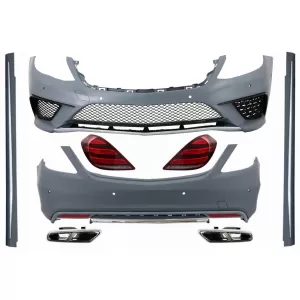 Pachet Exterior cu Stopuri si Ornamente Tobe Crom compatibil cu Mercedes S-Class W222 (2013-06.2017) S63 Design